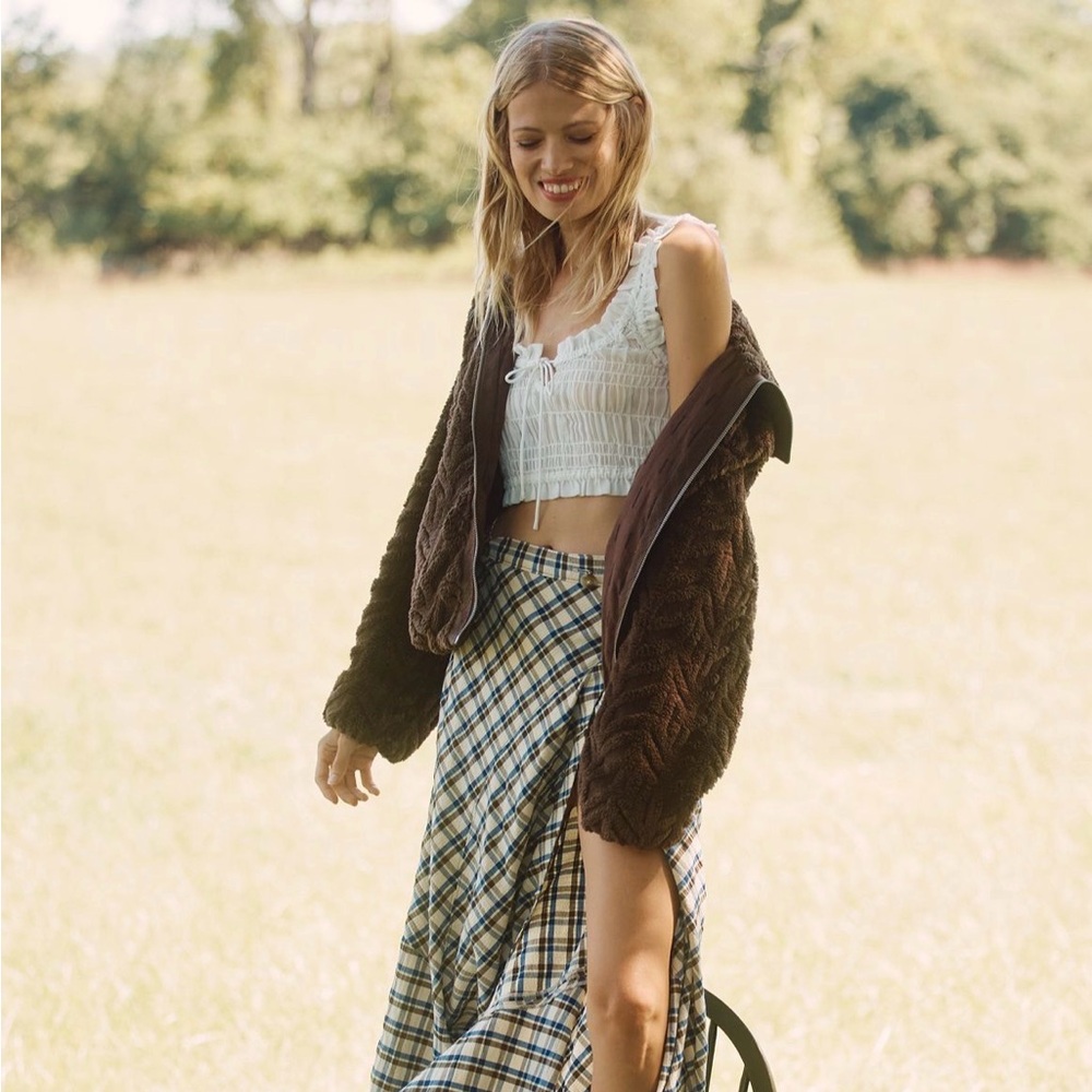 Anthropologie Brown Textured Jacket